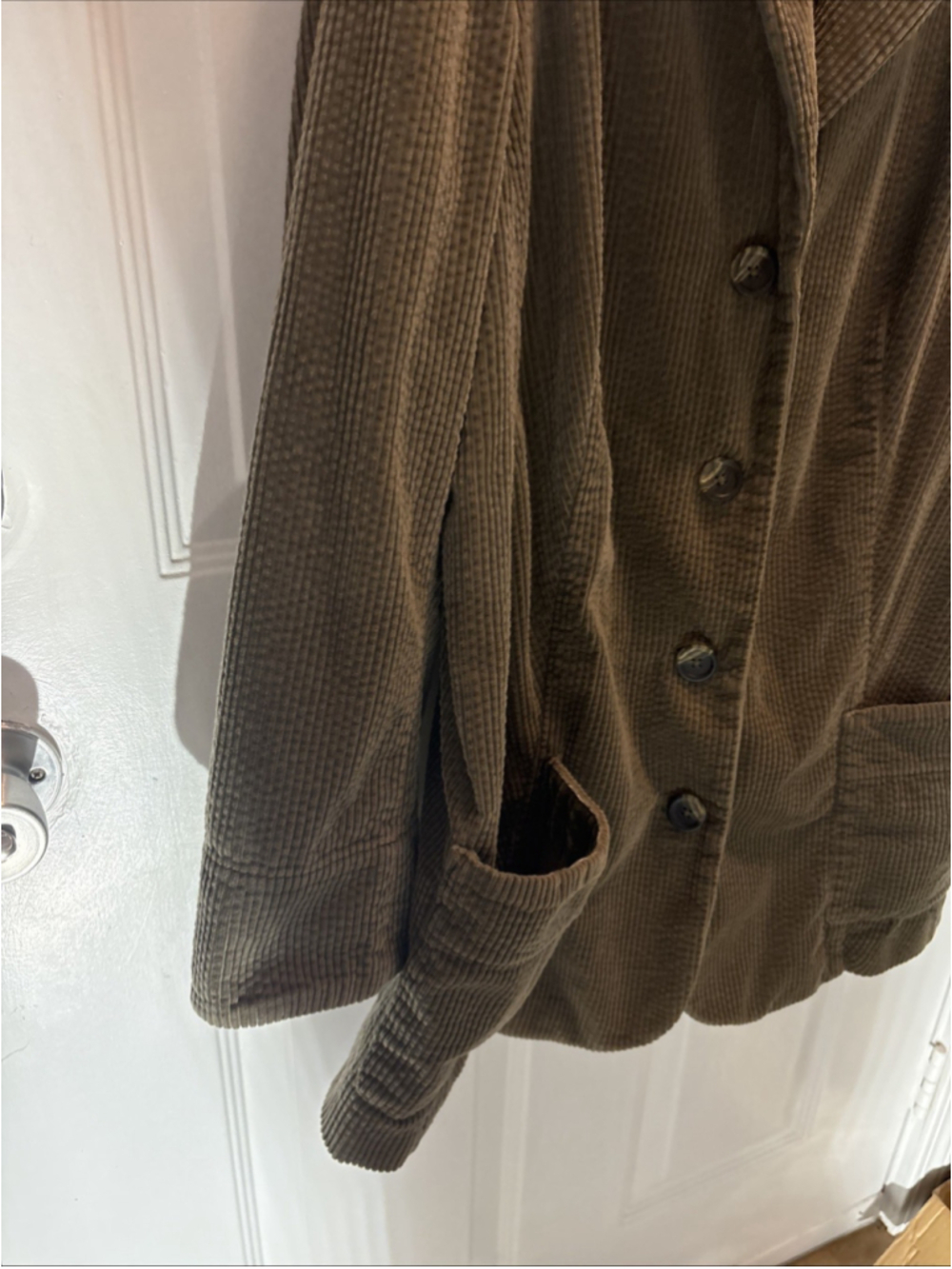 J. Jill Olive Green 100% Cotton Women's Jacket 2X 1138 - Picture 8 of 16